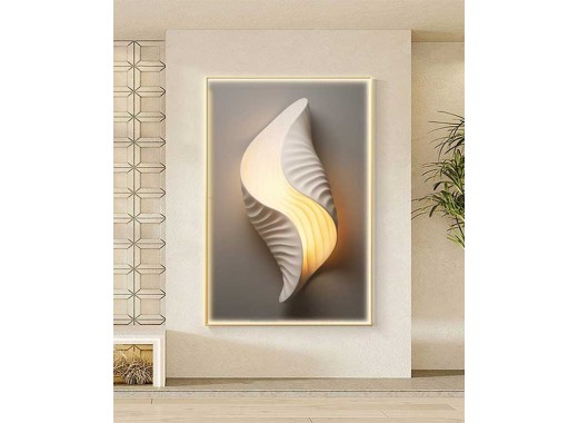 Gold Frame 80*120 Cm Seashell Porsalein Painting 